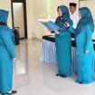 Suasana saat pelantikan TP PKK Duren Seribu, Kecamatan Bojongsari, Kota Depok di aula kantor kelurahan setempat, Rabu, 9 Juli 2025. Foto Rahmat CH
