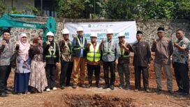 Pelaksanaan pembangunan gedung baru KUA Kecamatan Bojongsari, Depok. (Istimewa)