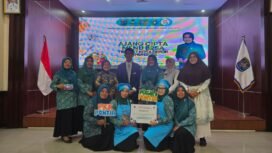 PKK Kelurahan Pondok Petir mewakili PKK Kecamatan Bojongsari pada perlombaan Cipta B2SA Kota Depok. (Rachmat)