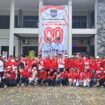 Aparatur Kecamatan Bojongsari menggelar perlombaan untuk memeriahkan HUT ke-80 Republik Indonesia ke-80 (HUT RI) di halaman kantor Kecamatan Bojongsari, Depok.