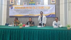 Aparatur Kecamatan Bojongsari saat mensosialisasikan aplikasi Satwas.