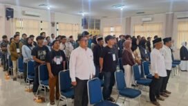 Sejumlah remaja Kecamatan Bojongsari mengikuti pembekalan tentang penyalahgunaan narkoba dan kenakalan remaja di kantor Kecamatan Bojongsari, Depok.