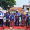 Mantan Kapolri, Jenderal Polisi Purnawirawan Badrodin Haiti bersama stake holder melaksanakan ground breaking Sekolah Bakti Mulya 400 Depok. (Dicky)
