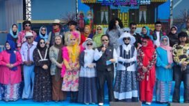 Wali Kota Depok, Supian Suri pada rangkaian Lebaran Depok 2026, di Alun Alun Kota Depok.