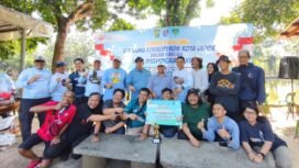 Polres Metro Depok bersama Forkopimda Kota Depok dan IJTI Korda Depok, usai kegiatan lomba mancing pada HUT ke-80 Bhayangkara, Depok.