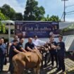 BRI KC Mabes TNI Cilangkap saat kurban seekor sapi pada Iduladha 1447 Hijriah untuk warga Pasar Minggu. Foto : Istimewa